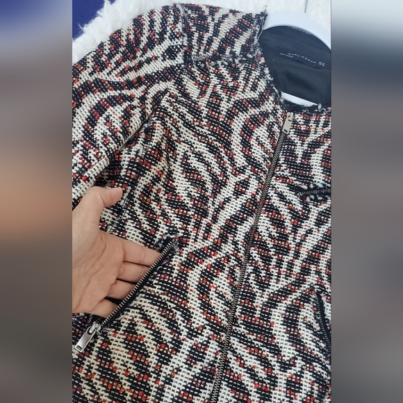 Classy Vintage Zara Tweed Set 2pc Zip Jacket and Skirt - Picture 5 of 9